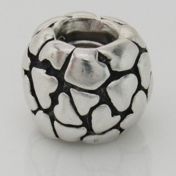 Pandora Ball of Hearts Bead Charm in Sterling Silver 925 - Picture 1 of 3